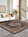 Eden Oasis Collection Area Rug -  Refuge (Blue) Square Blue  lifestyle 32