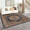 Eden Oasis Collection Area Rug -  Refuge (Blue) Square Blue  lifestyle 89