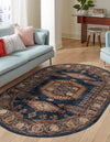 Eden Oasis Collection Area Rug -  Refuge (Blue) Oval Blue  lifestyle 25