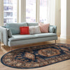 Eden Oasis Collection Area Rug -  Refuge (Blue) Oval Blue  lifestyle 90