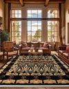 Chelsea Elegance Collection Area Rug -  Brompton (Black) Square Black  lifestyle 18