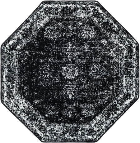 Riviera Elegance Collection Area Rug - Antibes (Black)