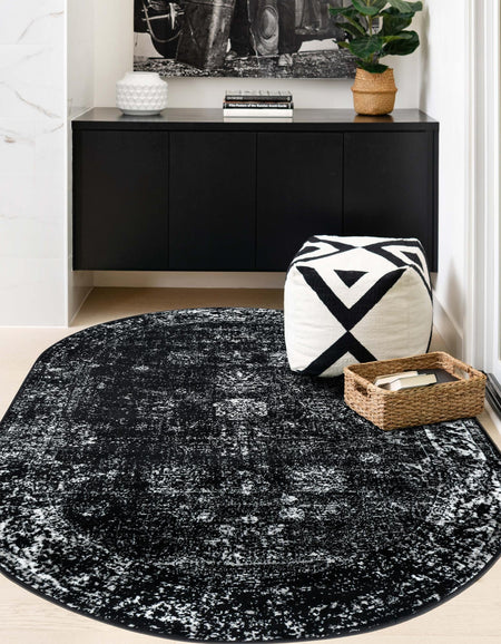 Riviera Elegance Collection Area Rug - Antibes (Black)