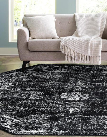 Riviera Elegance Collection Area Rug - Antibes (Black)