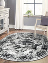 Riviera Elegance Collection Area Rug -  Menton (Black) Oval Black  lifestyle 12