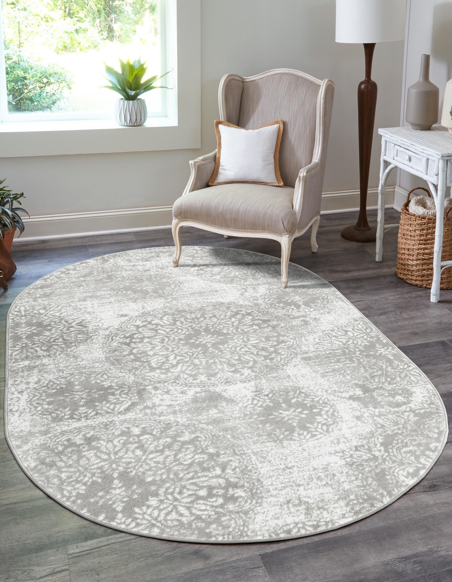 Riviera Elegance Collection Area Rug -  Monaco (Light Gray)