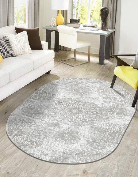 Riviera Elegance Collection Area Rug -  Monaco (Light Gray)