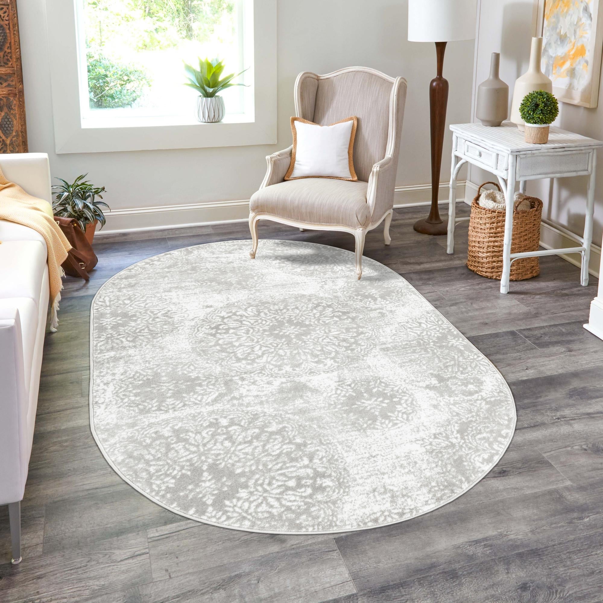 Riviera Elegance Collection Area Rug -  Monaco (Light Gray)