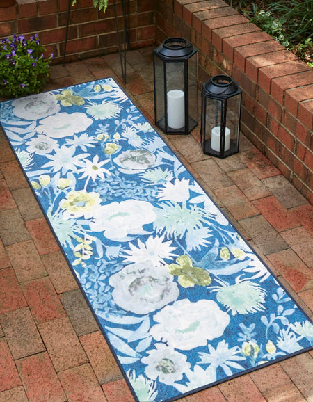 Belizean Tropics Outdoor Rugs Collection Area Rug -  Lagoon