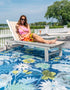 Belizean Tropics Outdoor Rugs Collection Area Rug -  Lagoon