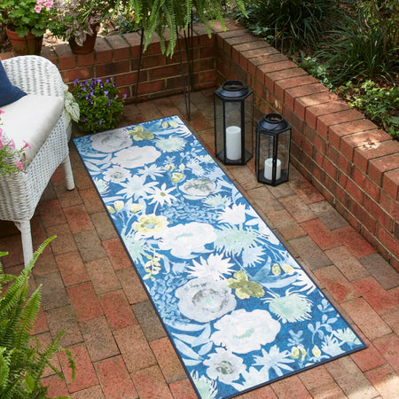 Belizean Tropics Outdoor Rugs Collection Area Rug -  Lagoon