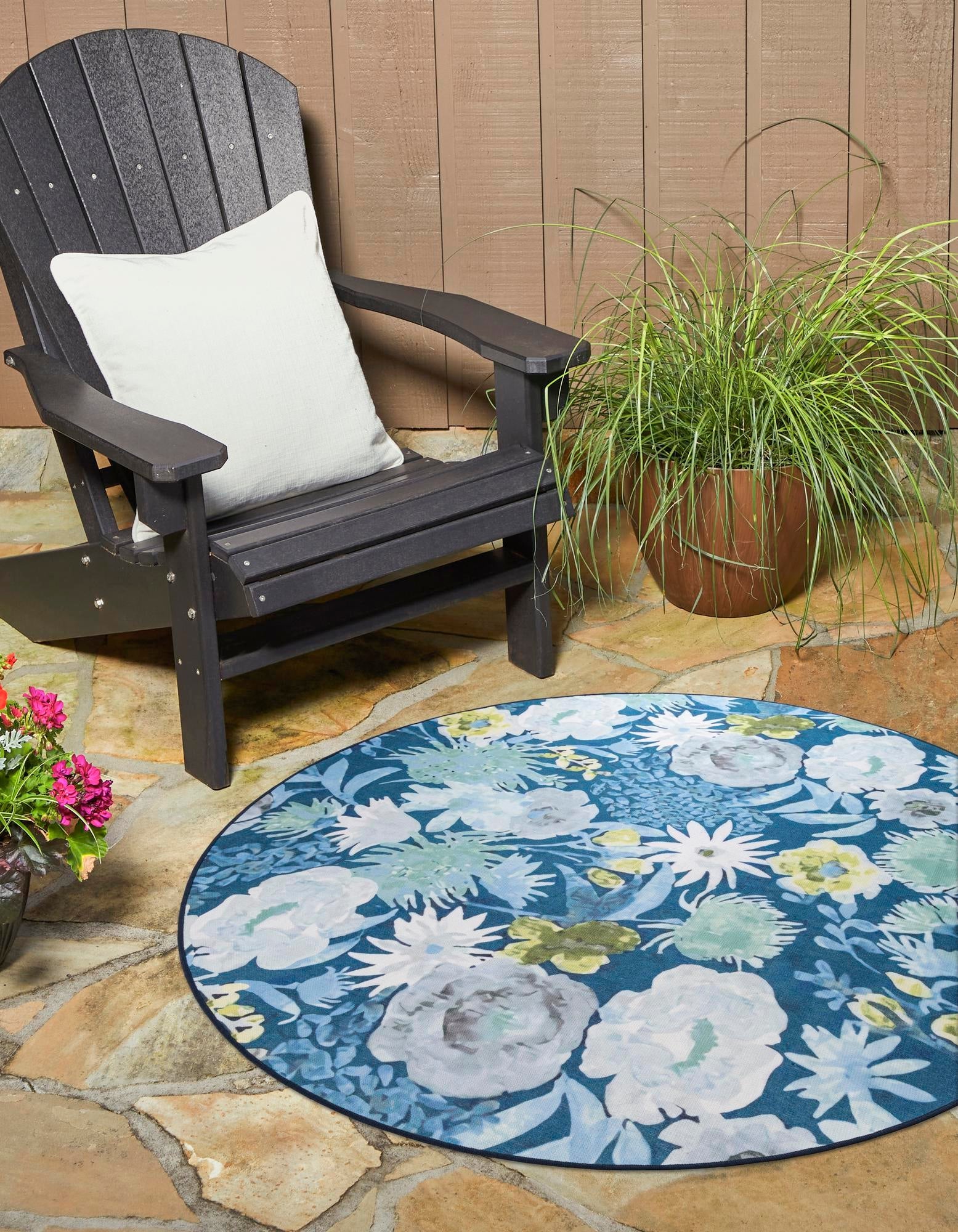 Belizean Tropics Outdoor Rugs Collection Area Rug -  Lagoon