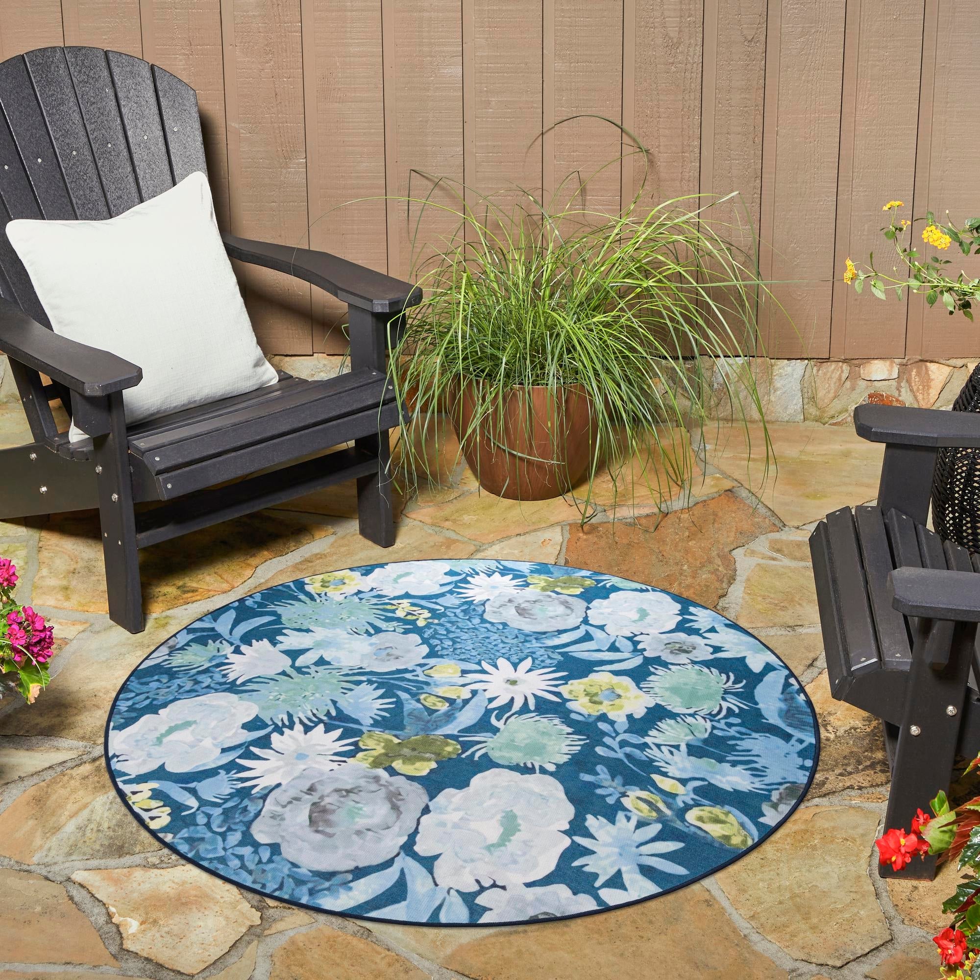 Belizean Tropics Outdoor Rugs Collection Area Rug -  Lagoon