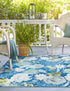 Belizean Tropics Outdoor Rugs Collection Area Rug -  Lagoon