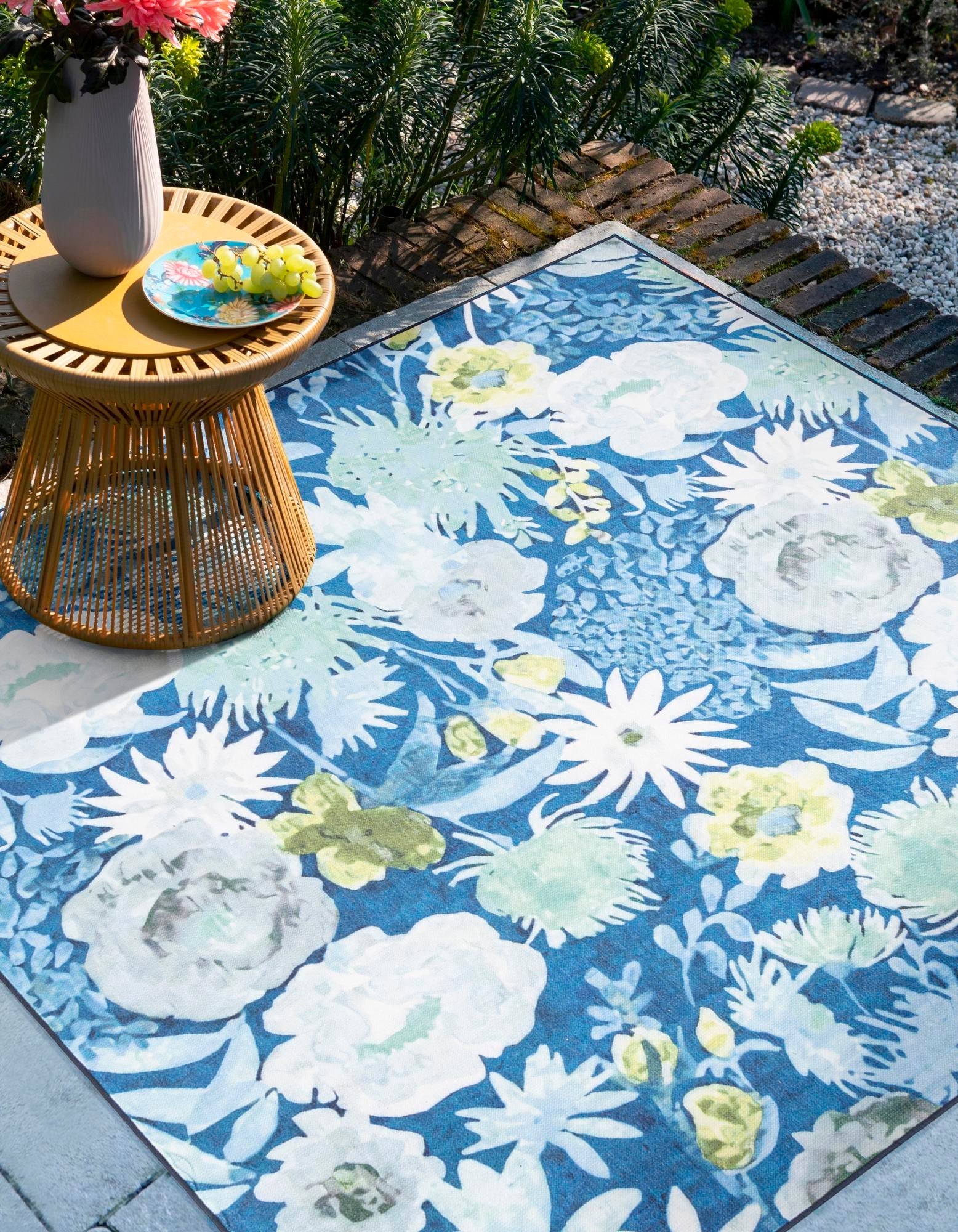 Belizean Tropics Outdoor Rugs Collection Area Rug -  Lagoon