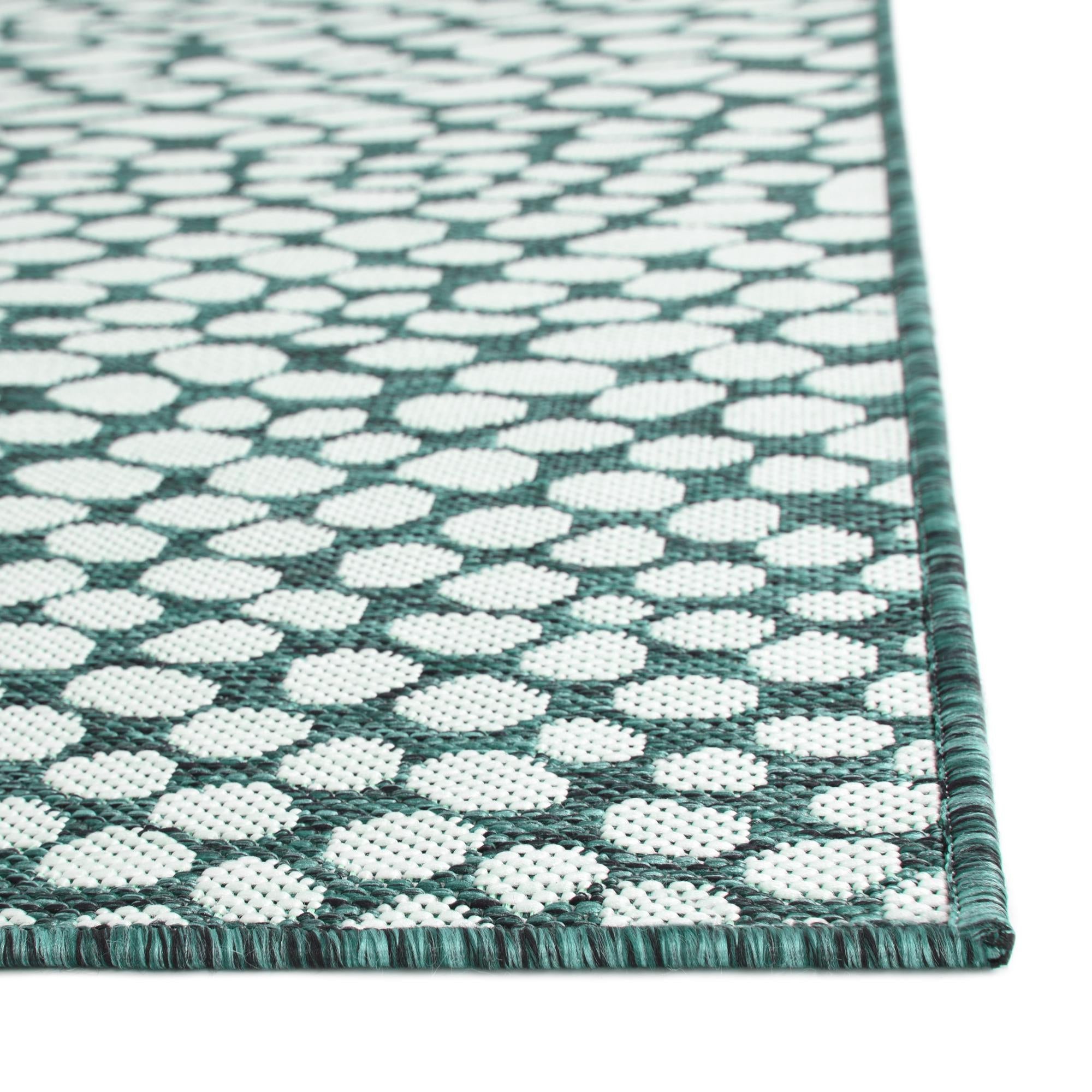 Urban Oasis Rugs Collection Area Rug -  Terrace (White and Teal)