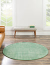 Berkshire Estate Collection Area Rug - Windsor (Green) Round Green  lifestyle 21