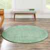 Berkshire Estate Collection Area Rug - Windsor (Green) Round Green  lifestyle 57