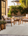 Catalina Cove Outdoor Collection Area Rug - Avalon Square Beige  lifestyle 70