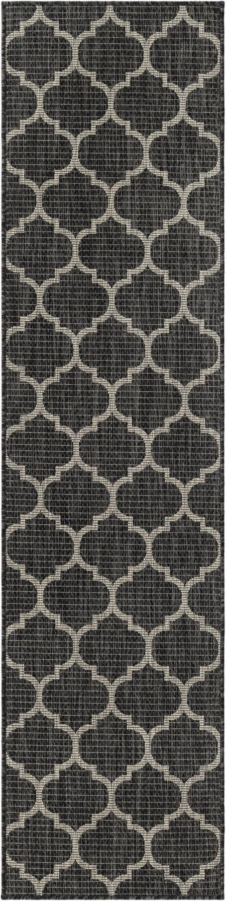 Seaside Lattice Collection Area Rug - Arbor (Black)