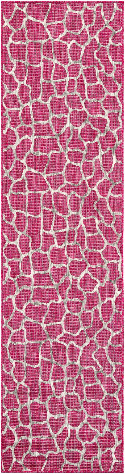 Jungle Expedition Collection Area Rug -  Rainforest Runner Magenta Main