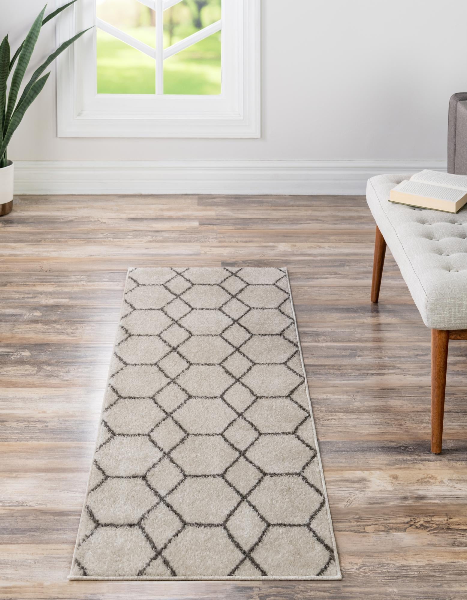 Trellis Mosaic Collection Area Rug - Arborville (Ivory)