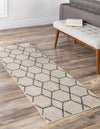 Lattice Garden Collection Area Rug - Arborville (Ivory) Runner Ivory  lifestyle 2