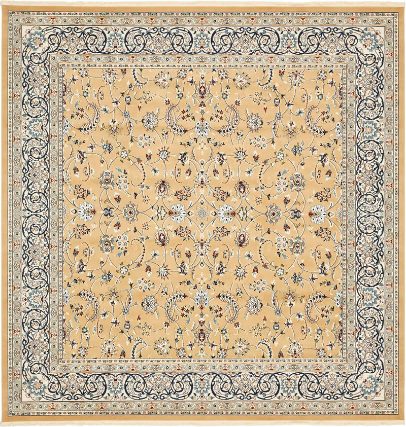 Persian Elegance Collection Area Rug -  Ardabil Square Beige  lifestyle 35