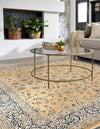 Persian Elegance Collection Area Rug -  Ardabil Square Beige  lifestyle 52