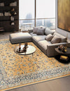 Persian Elegance Collection Area Rug -  Ardabil Square Beige  lifestyle 56