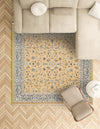 Persian Elegance Collection Area Rug -  Ardabil Square Beige  lifestyle 88