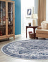 Baroque Era Collection Area Rug - Versailles (Gray Blue)