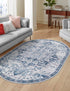 Baroque Era Collection Area Rug - Versailles (Gray Blue)