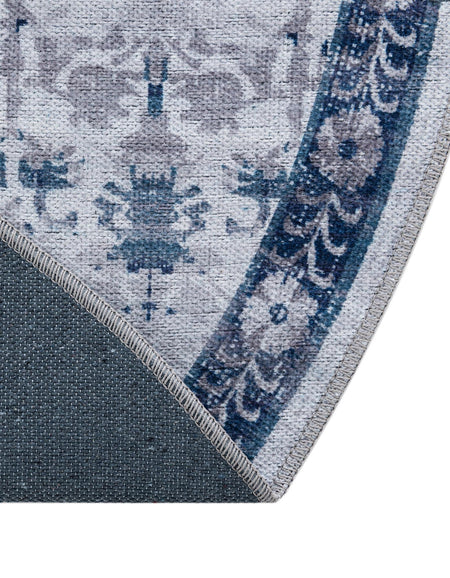 Baroque Era Collection Area Rug - Versailles (Gray Blue)