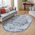 Baroque Era Collection Area Rug - Versailles (Gray Blue)