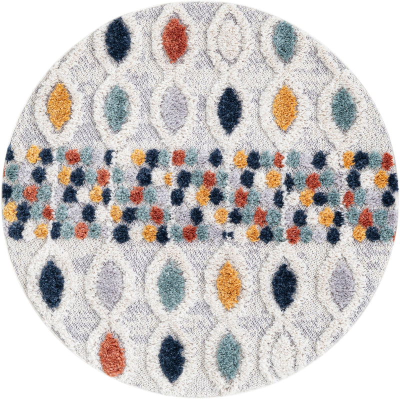 Navajo Sands Collection Area Rug - Anasazi Round Multi  lifestyle 46