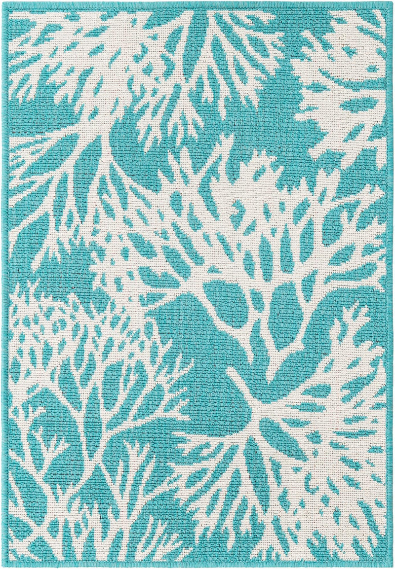 Seaside Haven Rugs Collection Area Rug -  Seaside Rectangle Teal Main