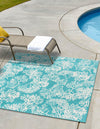 Seaside Haven Rugs Collection Area Rug -  Seaside Square Teal  lifestyle 21