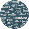 Seaside Haven Rugs Collection Area Rug -  Oceanview Round Blue  lifestyle 19