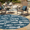 Seaside Haven Rugs Collection Area Rug -  Oceanview Round Blue  lifestyle 75