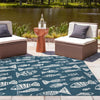 Seaside Haven Rugs Collection Area Rug -  Oceanview Square Blue  lifestyle 73