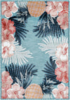 Seaside Blooms Collection Area Rug - Haven Rectangle Blue Main