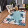 Seaside Blooms Collection Area Rug - Haven Rectangle Blue  lifestyle 26