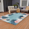 Seaside Blooms Collection Area Rug - Haven Rectangle Blue  lifestyle 28