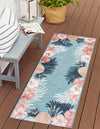 Seaside Blooms Collection Area Rug - Haven Runner Blue  lifestyle 31