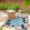 Seaside Blooms Collection Area Rug - Haven Square Blue  lifestyle 49