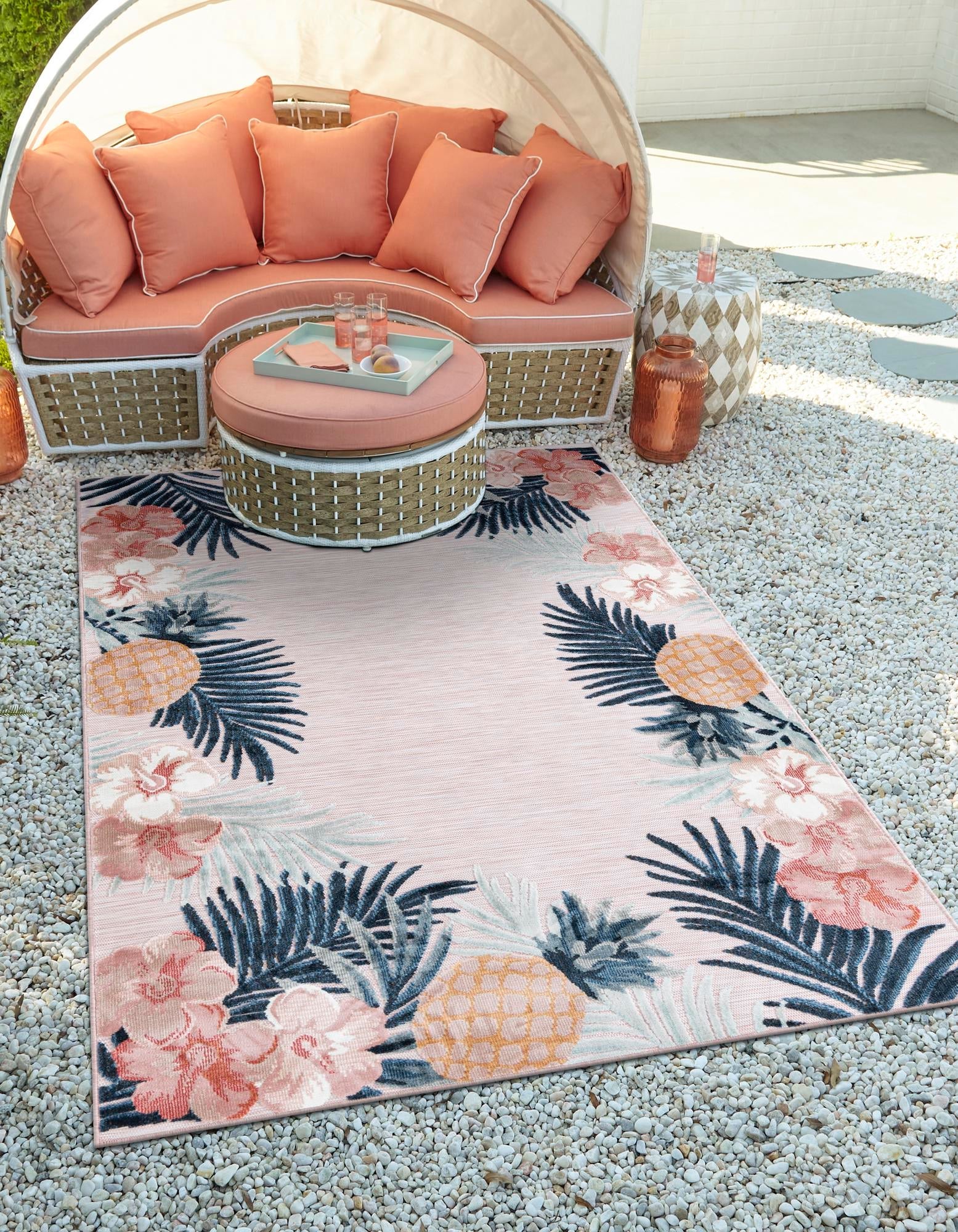 Seaside Blooms Collection Area Rug - Haven