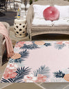 Seaside Blooms Collection Area Rug - Haven Square Pink  lifestyle 41