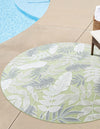 Seaside Blooms Collection Area Rug -  Serene Round Green  lifestyle 72