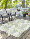 Seaside Blooms Collection Area Rug -  Serene Rectangle Green  lifestyle 7